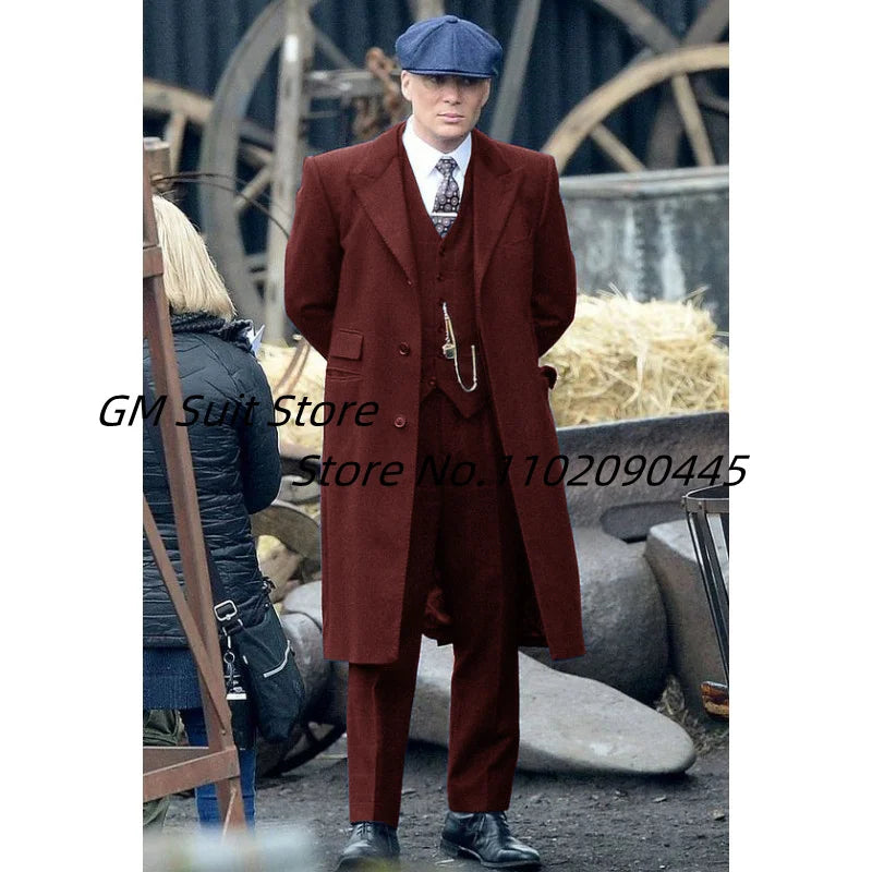 Men's Suit 3-piece Suit Lapel Collar S