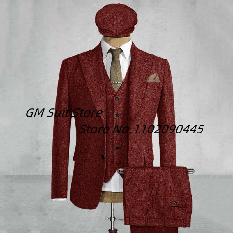 Men's 3-piece Suit (Jacket+Vest+Pants)