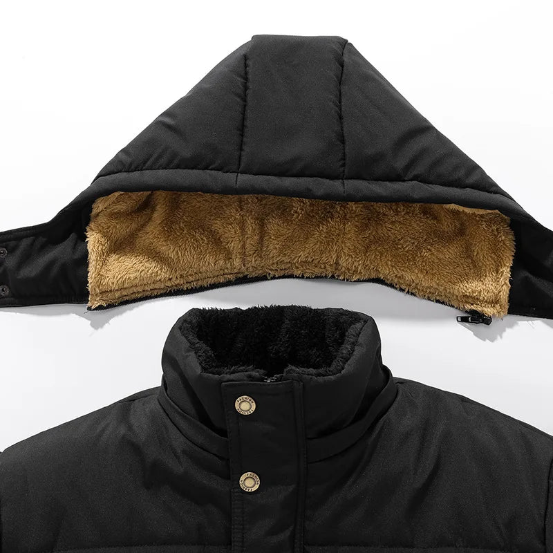 Winter Parka Fleece Lined Thick Warm Hooded Coobsert