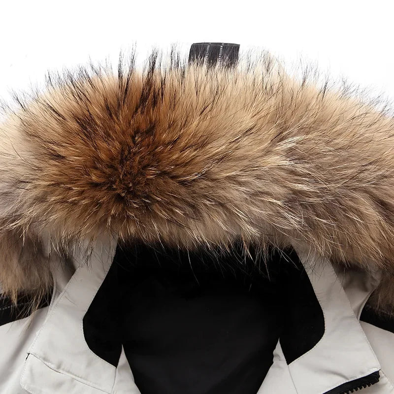 Winter Down Jacket Men 90% White Duck Down