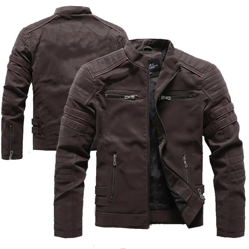 Winter Motorcycle PU Leather Jacket